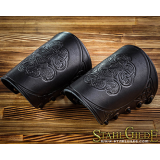 Leather cuffs Birds: a pair